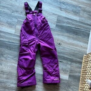 Columbia Kids' Vibrant Purple snow Overalls kids xs